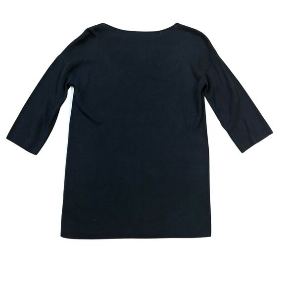 Eileen Fisher Black White Color Block Tunic Mini Dress Shirt Womens S Minimalist - Picture 4 of 9